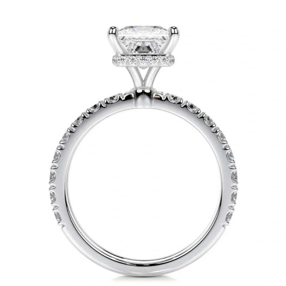 Princess cut lab diamond set - Picture 5 of 6